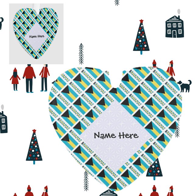 Bahamas Bahamian Flag gefixt Ornament (Von Creator hochgeladen)