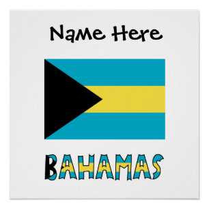 Bahamas Bahamianische Flagge  Poster