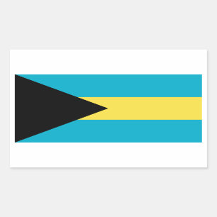 Bahamas/Bahamianische Flagge Rechteckiger Aufkleber