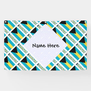 Bahamas bahamische Flagge gekachelter personalisie Banner