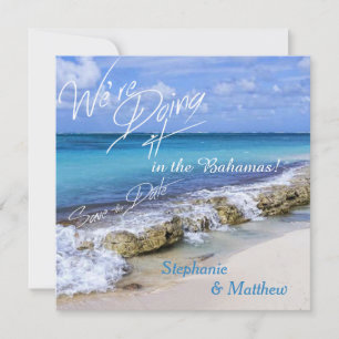 BAHAMAS BEACH SHORE Wedding Save the Date