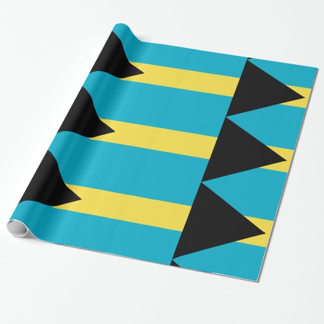 Bahamas Blue Yellow Geschenkpapier (Ungerollt)