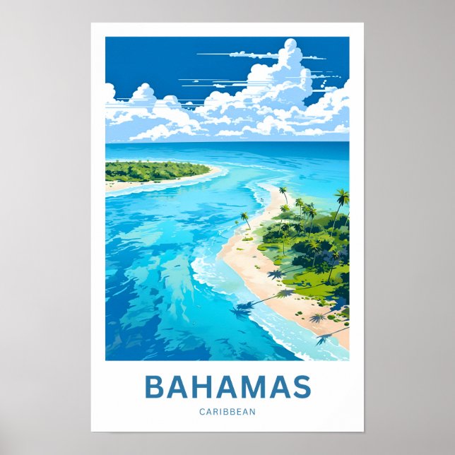 Bahamas Caribbean Travel Print Poster (Vorne)