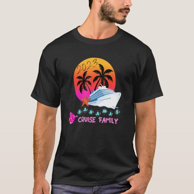 Bahamas Cruise 2023 Family Friends Group Urlaub T-Shirt (Vorderseite)
