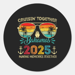 Bahamas Cruise 2025 Family Matching Cruise Bahamas Runder Aufkleber