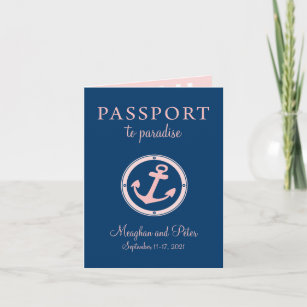 Bahamas Cruise Passport Hochzeit Einladung