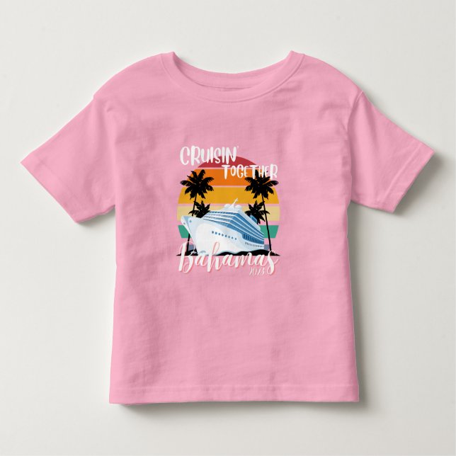 Bahamas Cruise Sea 2025 Familienfreundesreise Kleinkind T-shirt (Vorderseite)