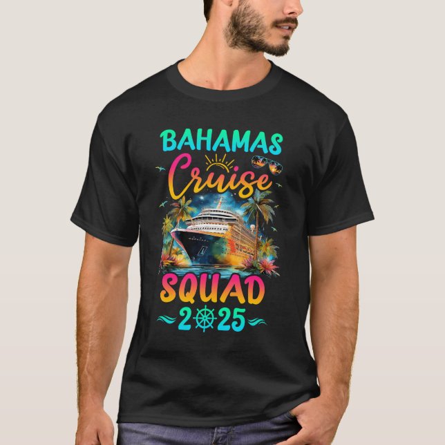 Bahamas Cruise Squad 2025 Summer Vacation m T-Shirt (Vorderseite)