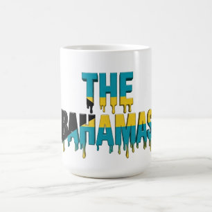 Bahamas Drip Text Karibisches Flaggen-Design F Kaffeetasse