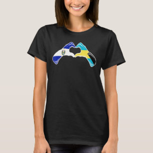 Bahamas El Salvador Flagge Bahamas Salvadorianisch T-Shirt
