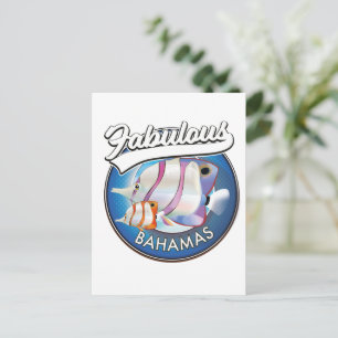 Bahamas fabelhaftes Logo Postkarte