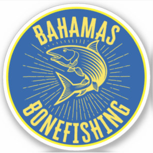 Bahamas Fisherman Diver Diver Bonefish Aufkleber