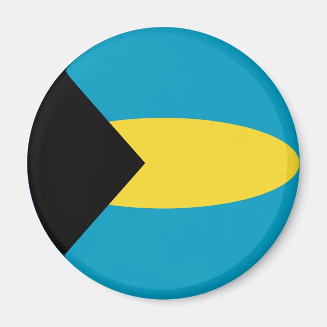 Bahamas Fisheye Flag Magnet (Vorne)