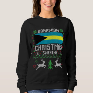 Bahamas Flag Bahamian Weihnachtssüßer Sweatshirt