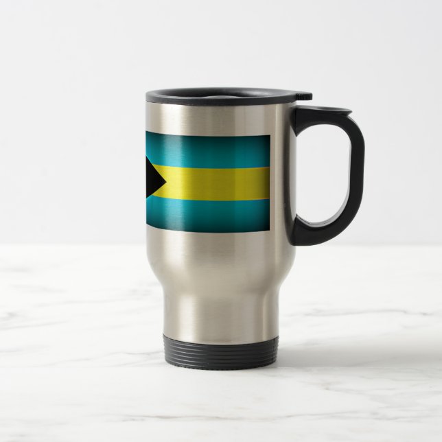 Bahamas Flag Dark Edge Reisebecher (Rechts)
