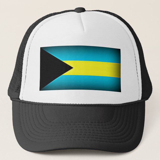 Bahamas Flag Dark Edge Truckerkappe (Vorderseite)