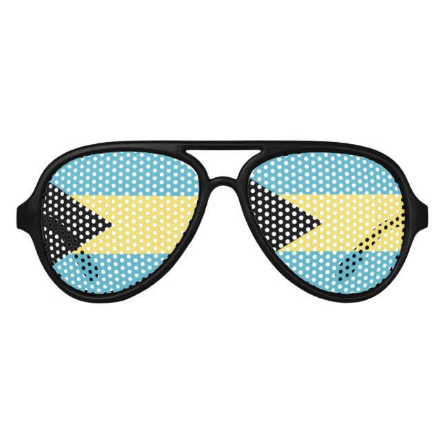 Bahamas-Flag-Emblem Partybrille (Vorderseite)