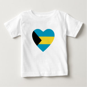Bahamas Flag Herz T - Shirt