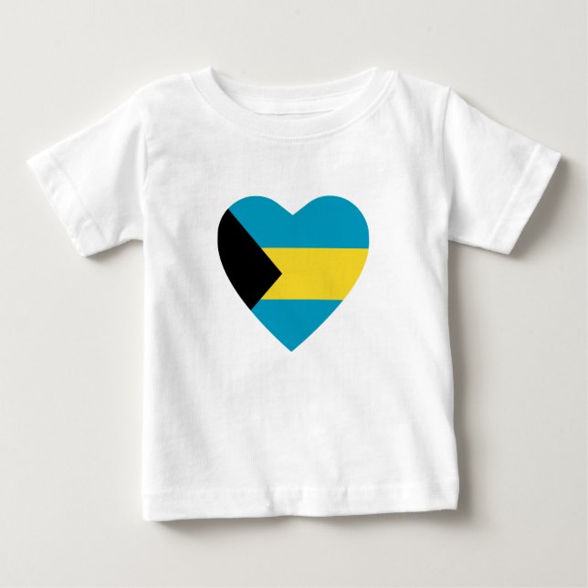 Bahamas Flag Herz T - Shirt (Vorderseite)