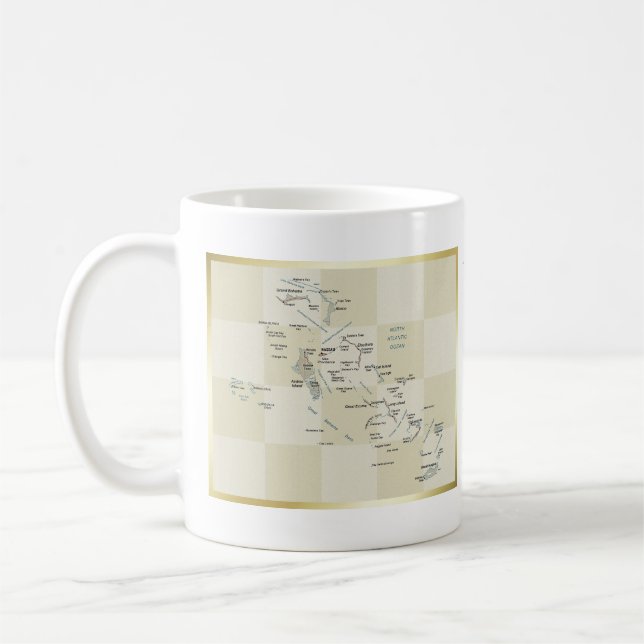 Bahamas Flag + Karte Tasse (Links)