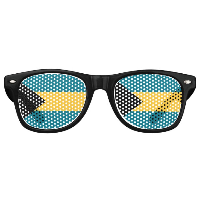 Bahamas Flag Party Sonnenbrille (Vorderseite)