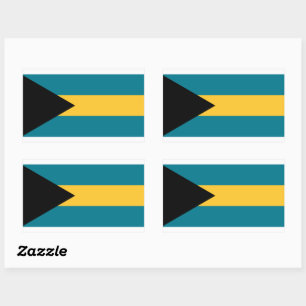 Bahamas-Flag-Sticker Rechteckiger Aufkleber