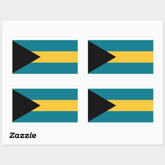 Bahamas-Flag-Sticker Rechteckiger Aufkleber (Blatt)