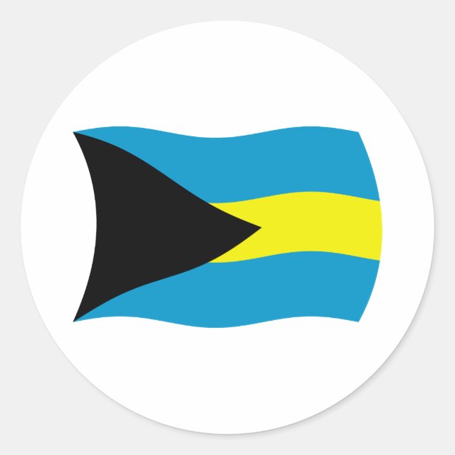 Bahamas-Flag-Sticker Runder Aufkleber (Vorderseite)