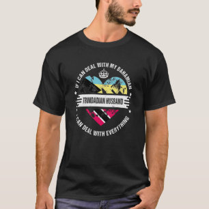 Bahamas Flag Trinidad & Tobago Grown Husband Count T-Shirt