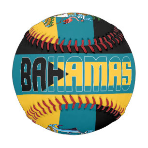 Bahamas Flag und Wappen Patriotisch Baseball