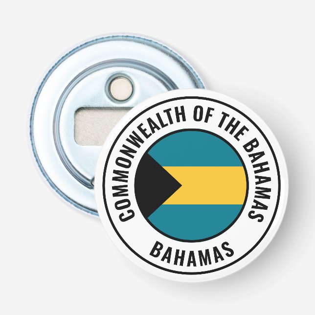 Bahamas Flag Wunderschöner Patriotic Bottle Opener Flaschenöffner (Vorderseite)