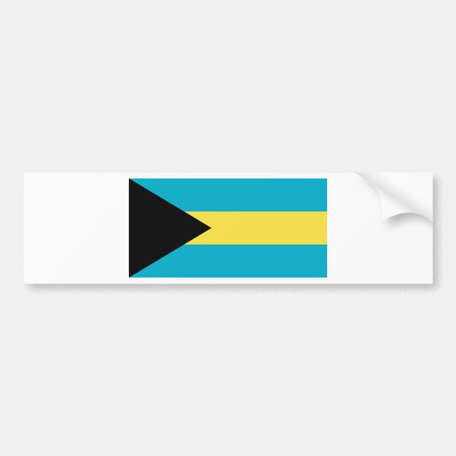 Bahamas-Flagge Autoaufkleber (Vorne)