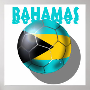 Bahamas-Flagge - Bahaman karibische Flagge Poster