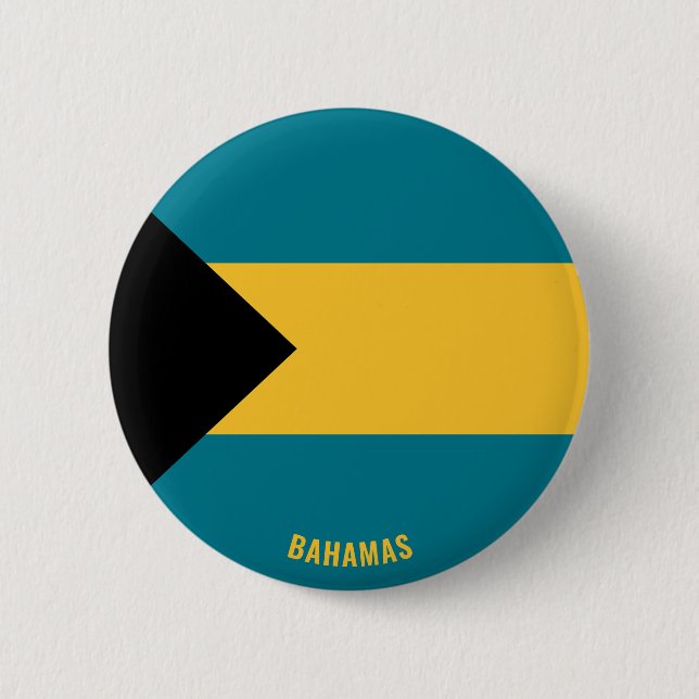 Bahamas Flagge Charming Patriotic Button (Vorderseite)