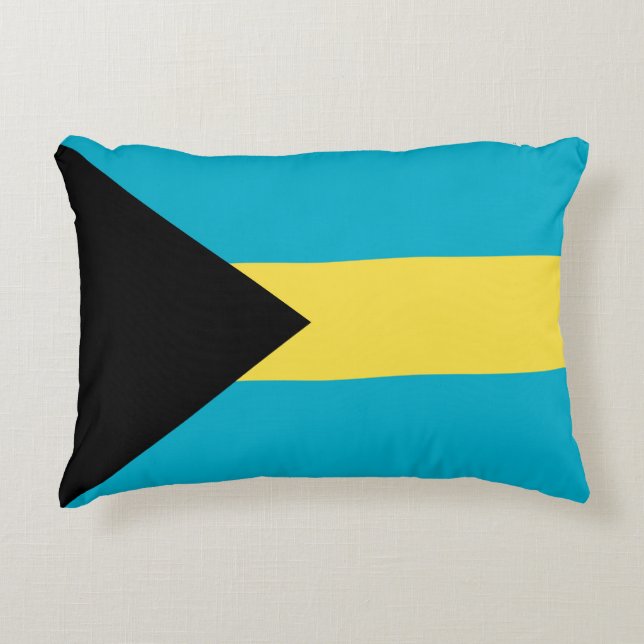 Bahamas-Flagge Dekokissen (Vorderseite)