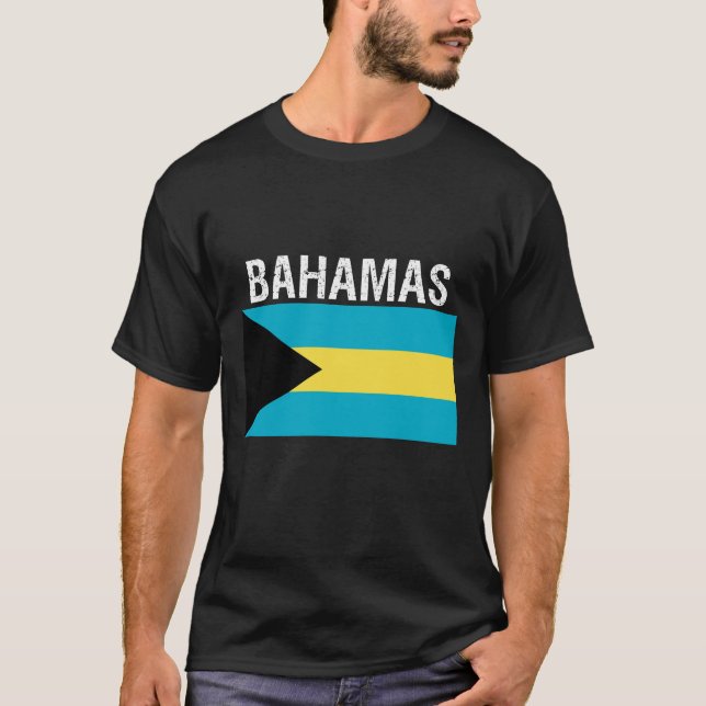 Bahamas, Flagge der Bahamas T-Shirt (Vorderseite)