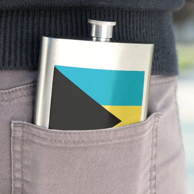 Bahamas-Flagge Flachmann (Beispiel)