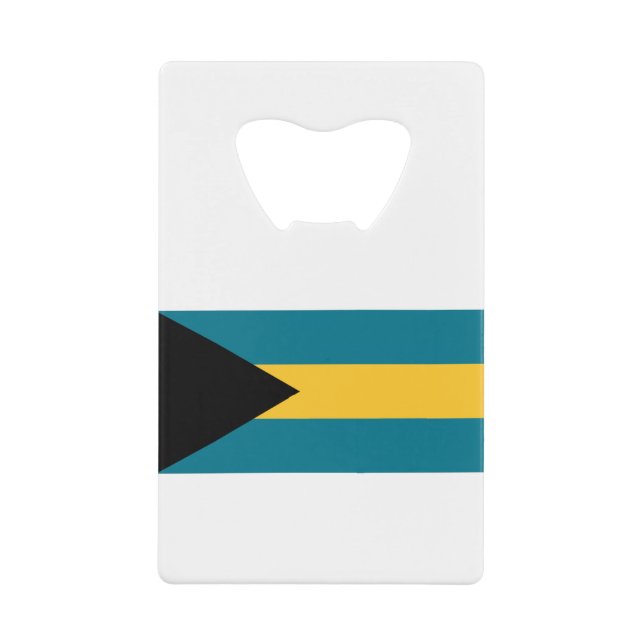 Bahamas-Flagge Geldbeutel Flaschenöffner (Vorderseite)