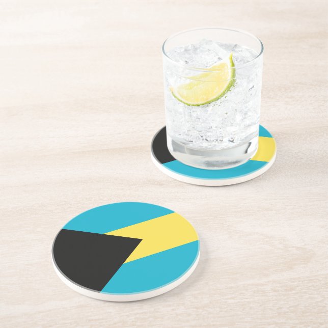 Bahamas-Flagge Getränkeuntersetzer (Seite)