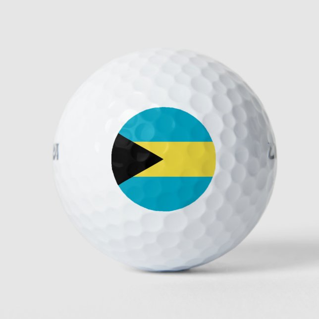 Bahamas-Flagge Golfball (Vorderseite)