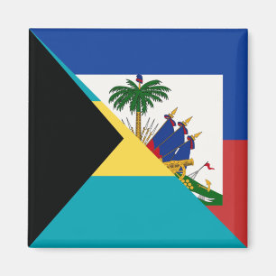 Bahamas-Flagge   Halbfahne Haitianischer Flagge Magnet