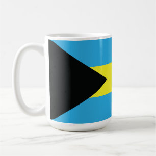 Bahamas-Flagge in Blau, Schwarz und Gelb Kaffeetasse