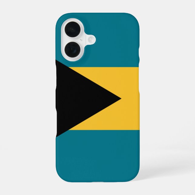 Bahamas-Flagge iPhone 16 Hülle (Rückseite)