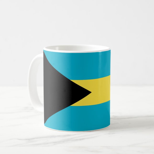 Bahamas-Flagge Kaffeetasse (Vorderseite Links)