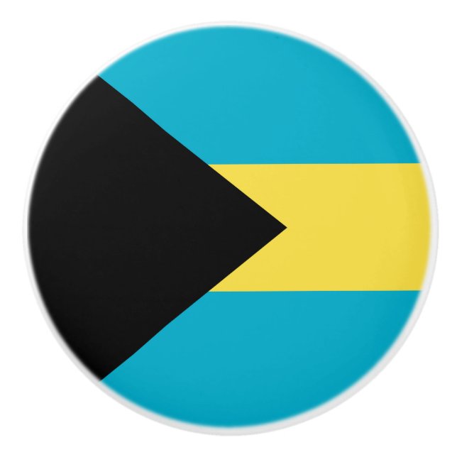 Bahamas-Flagge Keramikknauf (Vorderseite)
