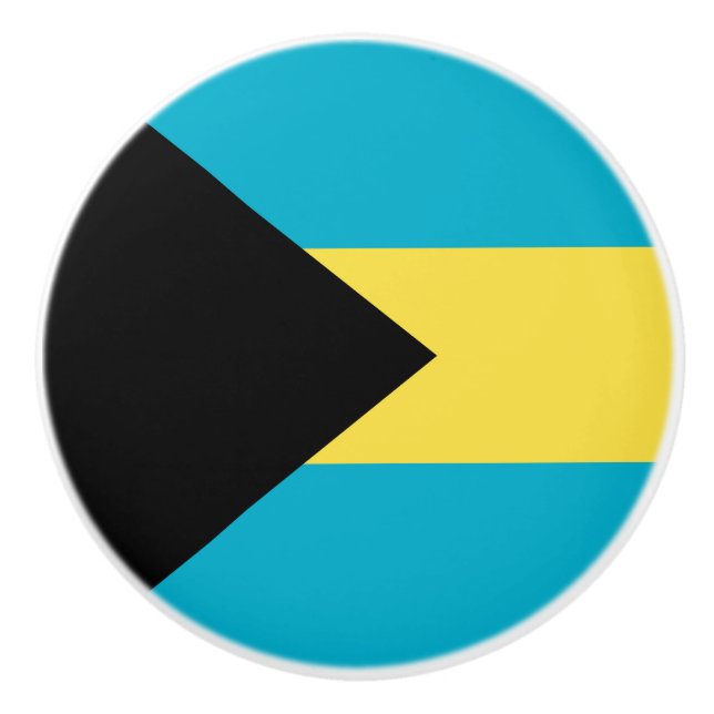 Bahamas-Flagge Keramikknauf (Vorderseite)