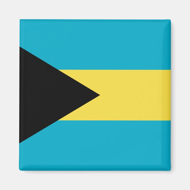 Bahamas-Flagge Magnet (Vorne)