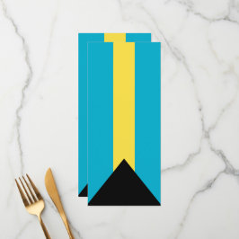 Bahamas-Flagge Menükarte