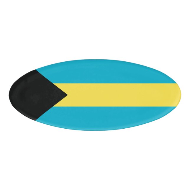 Bahamas-Flagge Namenschild (Vorderseite)
