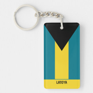 Bahamas-Flagge Patriotic Personalisiert Schlüsselanhänger